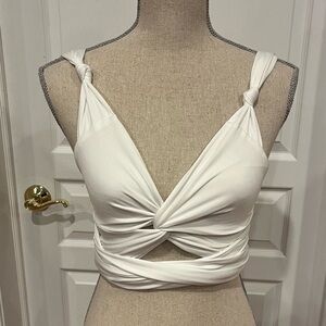 Princess Polly white tie top